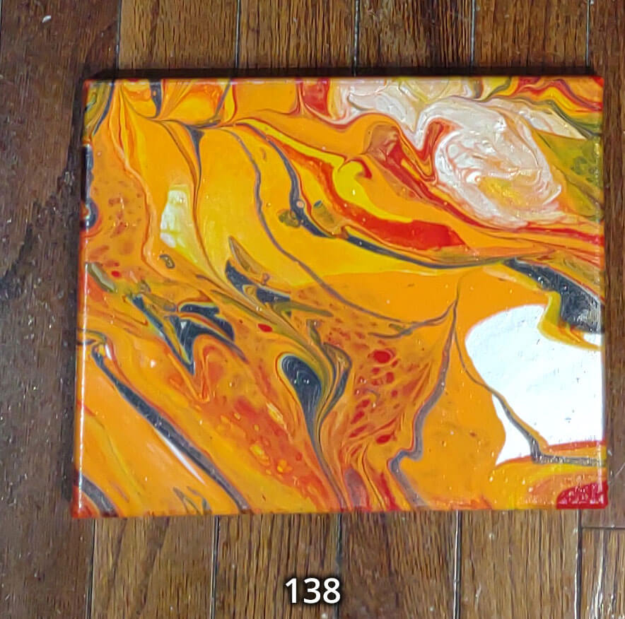 An 8x10 paint pour piece